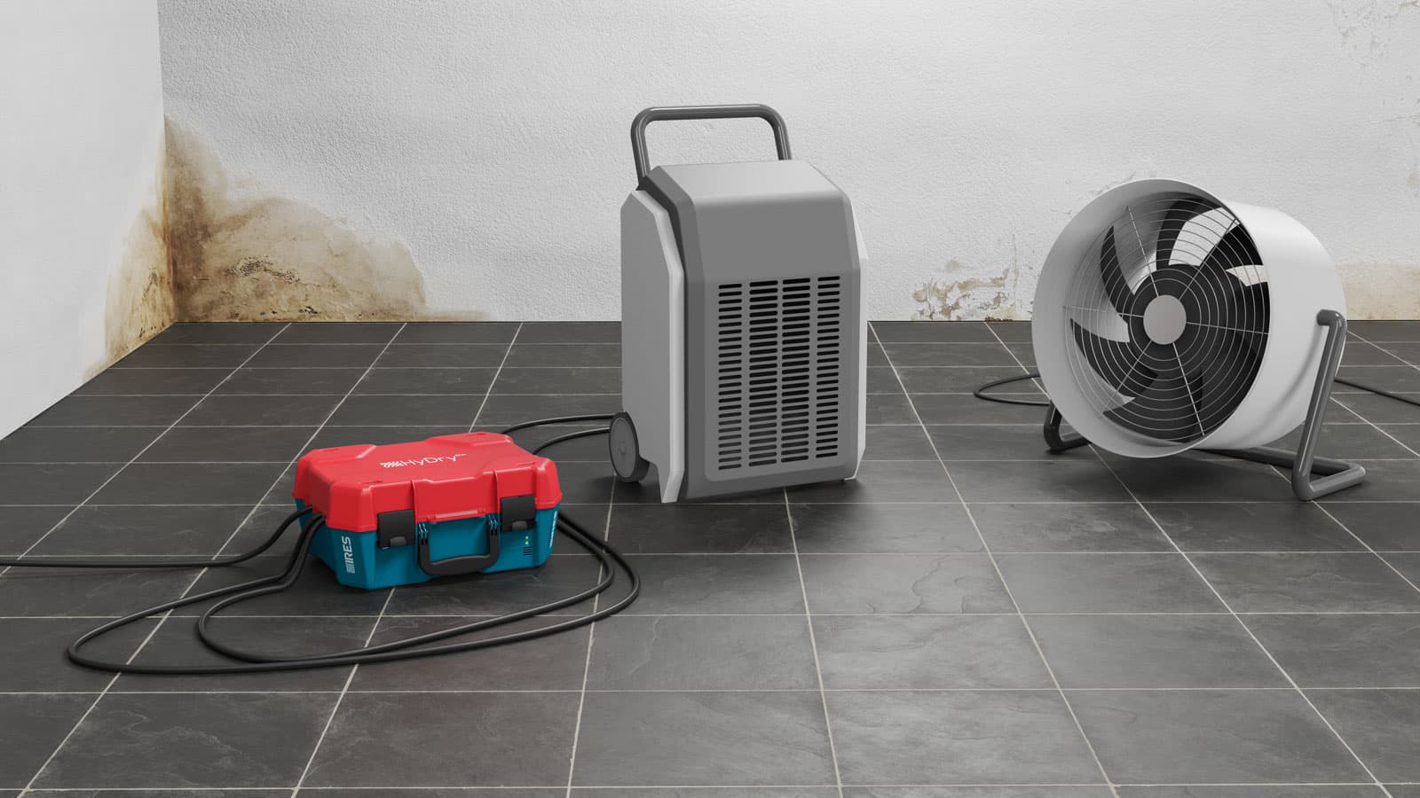 Raumtrocknung mit HyDry® Geräten